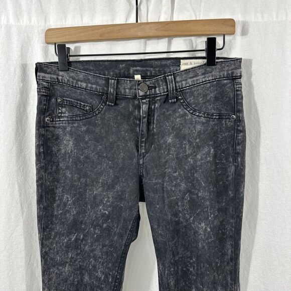 Rag & Bone Skinny Leggings Rosebowl Black Stretch Jean Womens Size 29 Grunge - Picture 4 of 14